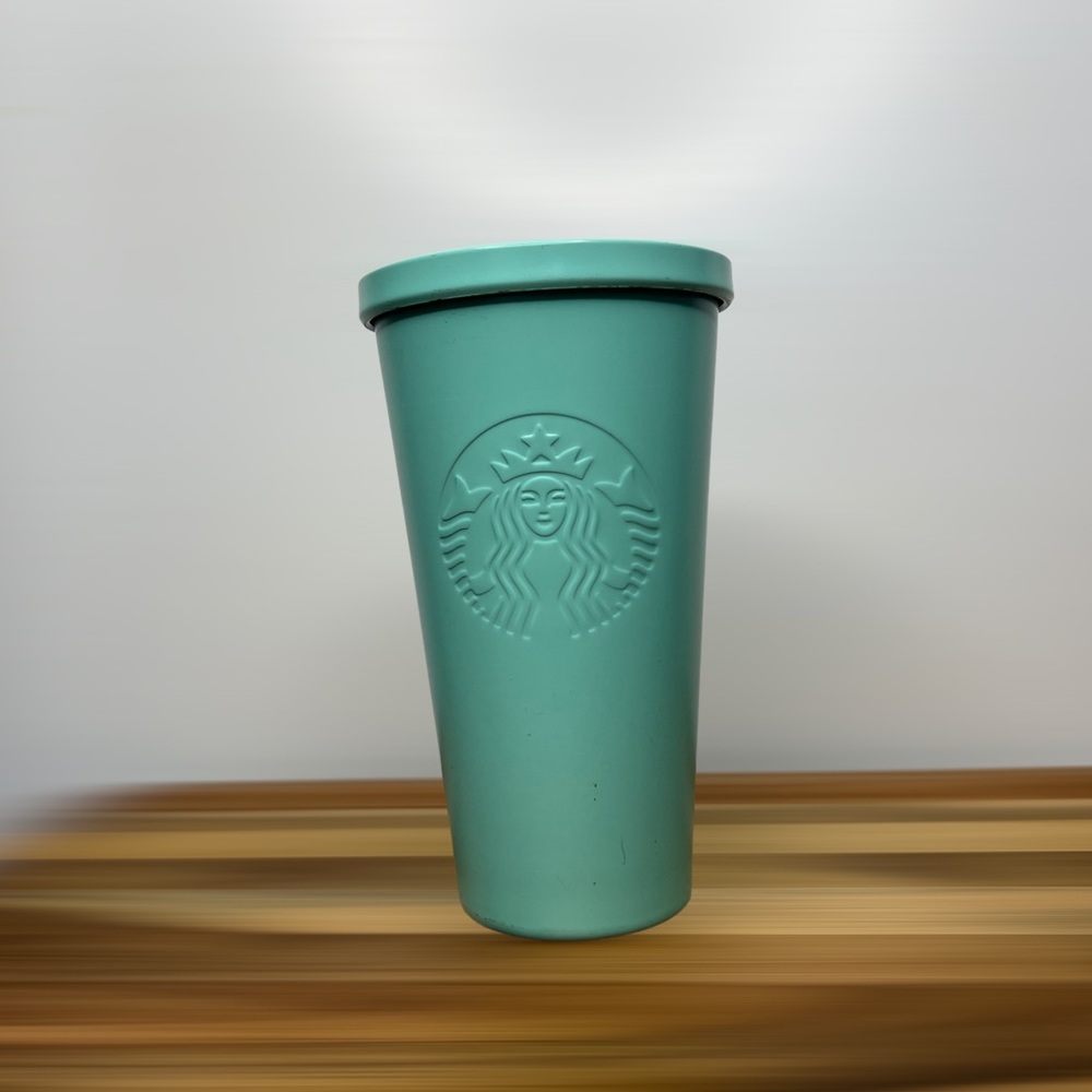 2015 Starbucks Tiffany Blue Aqua Grande Cold Cup steel tumbler. Rare